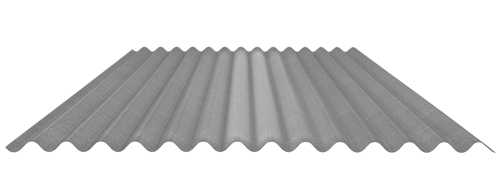 Gray corrugated sheet metal.
