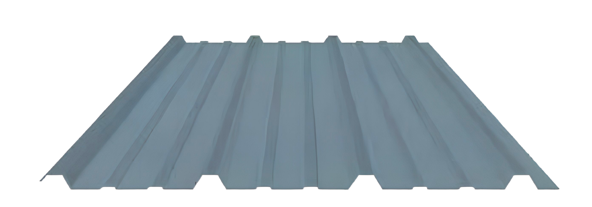 Gray corrugated metal roofing material.