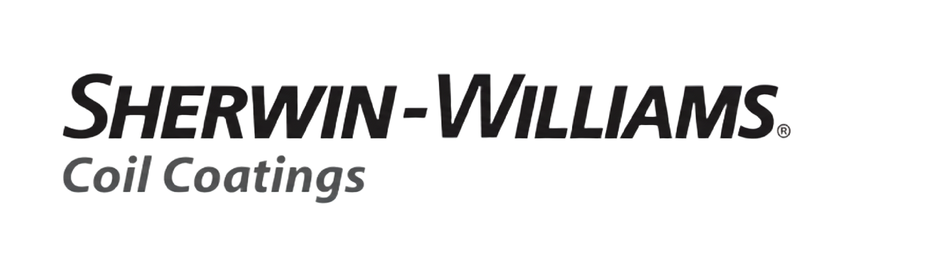 Sherwin-Williams Coil Coatings logo. Black text on white background.