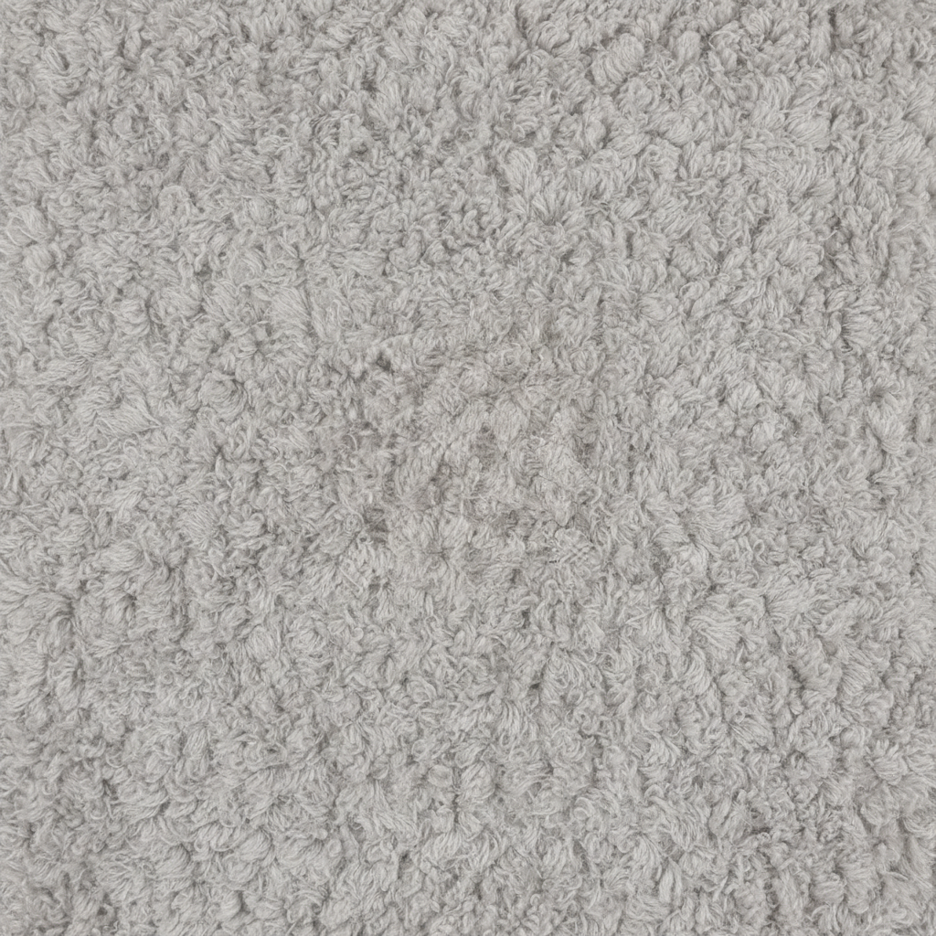 Close-up of gray, textured fabric with a rough, uneven surface.