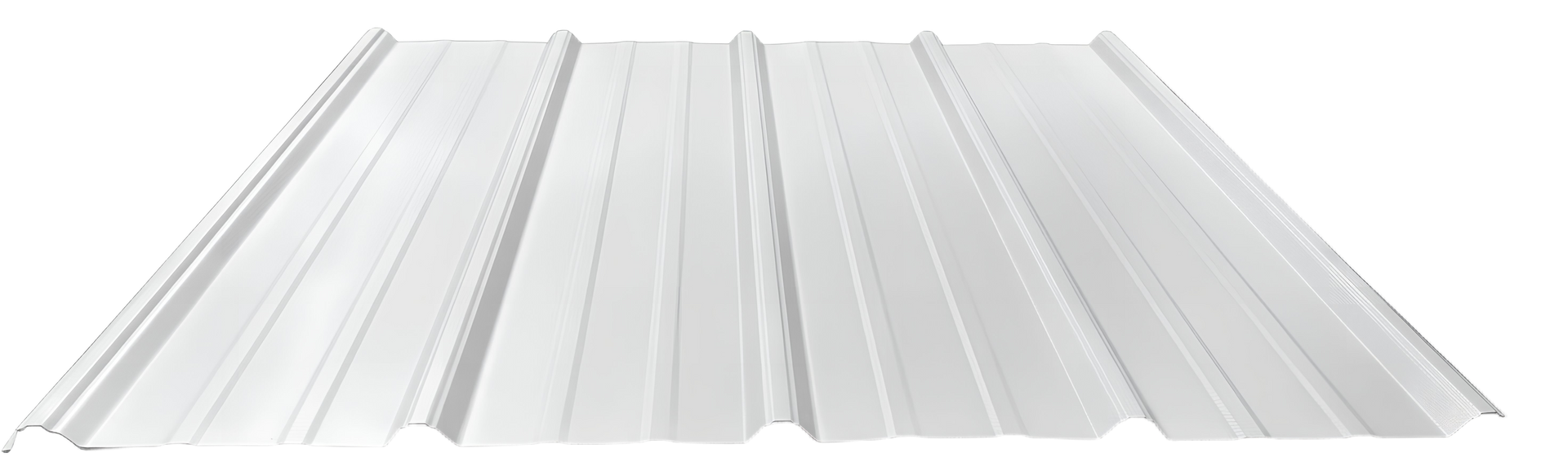White corrugated metal roofing.