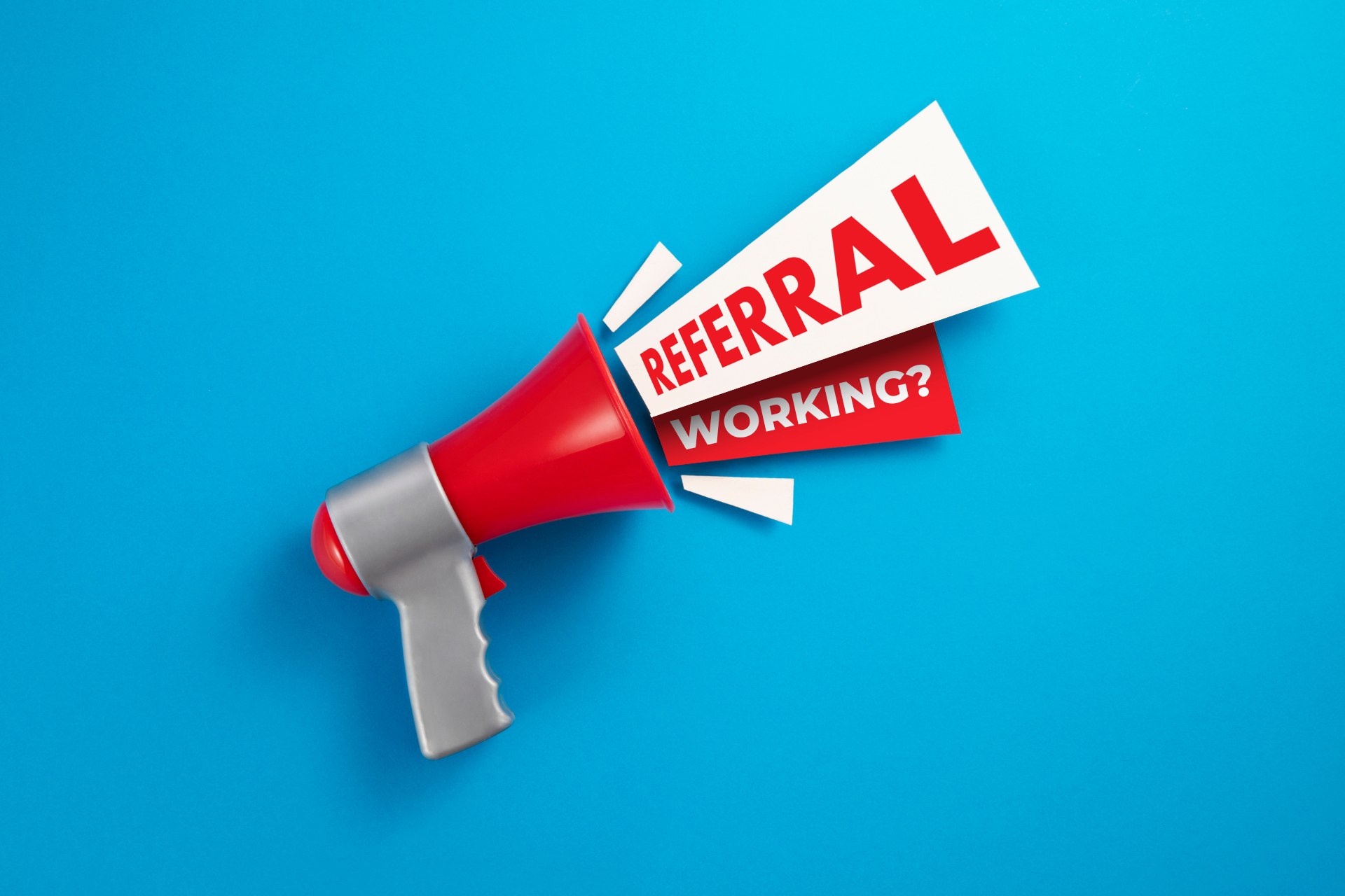 Red megaphone with 