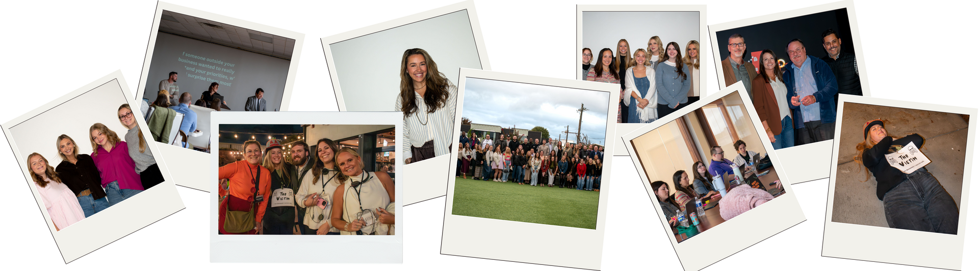 A collage of photos of a man and woman standing next to each other