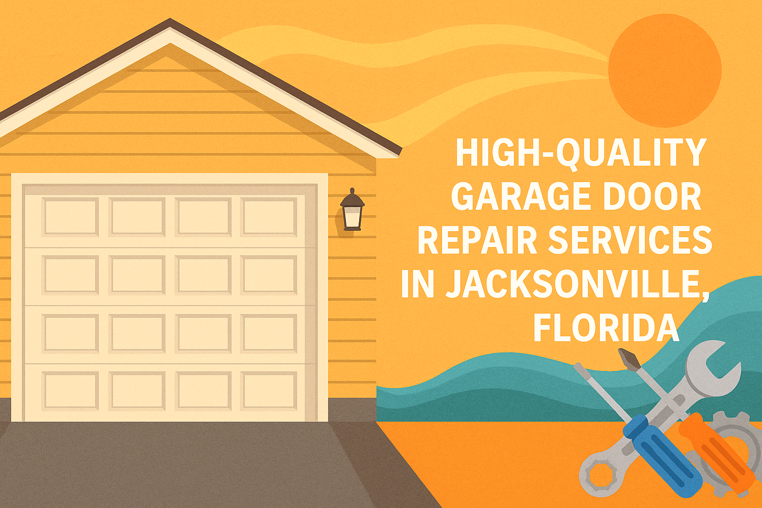 Garage with text: 