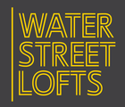the logo for water street lofts apartment rentals in northern NJ