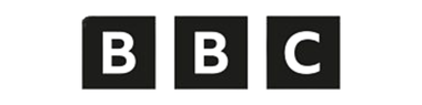 BBC logo in white letters on three black squares