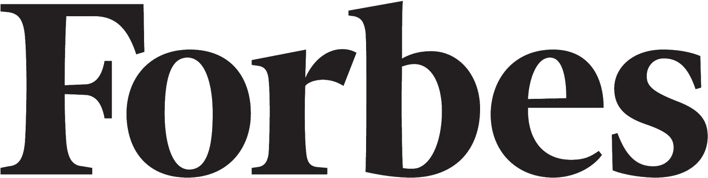 Black serif “Forbes” text logo on a transparent background