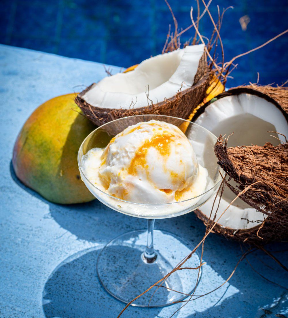 Pure New Zealand Ice Cream Wanaka, Mango & Coconut Gelato