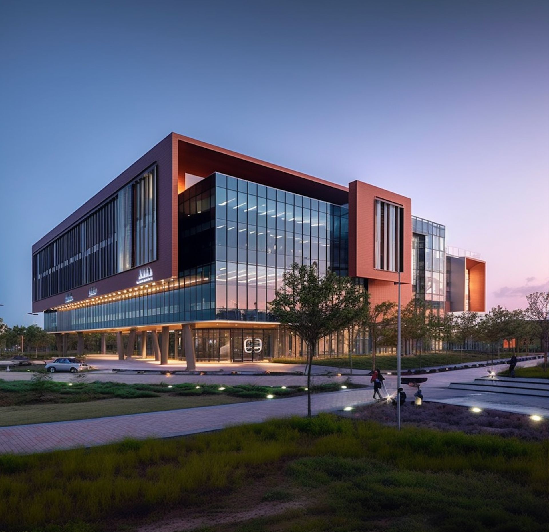 An artist 's impression of a large building with a lot of windows