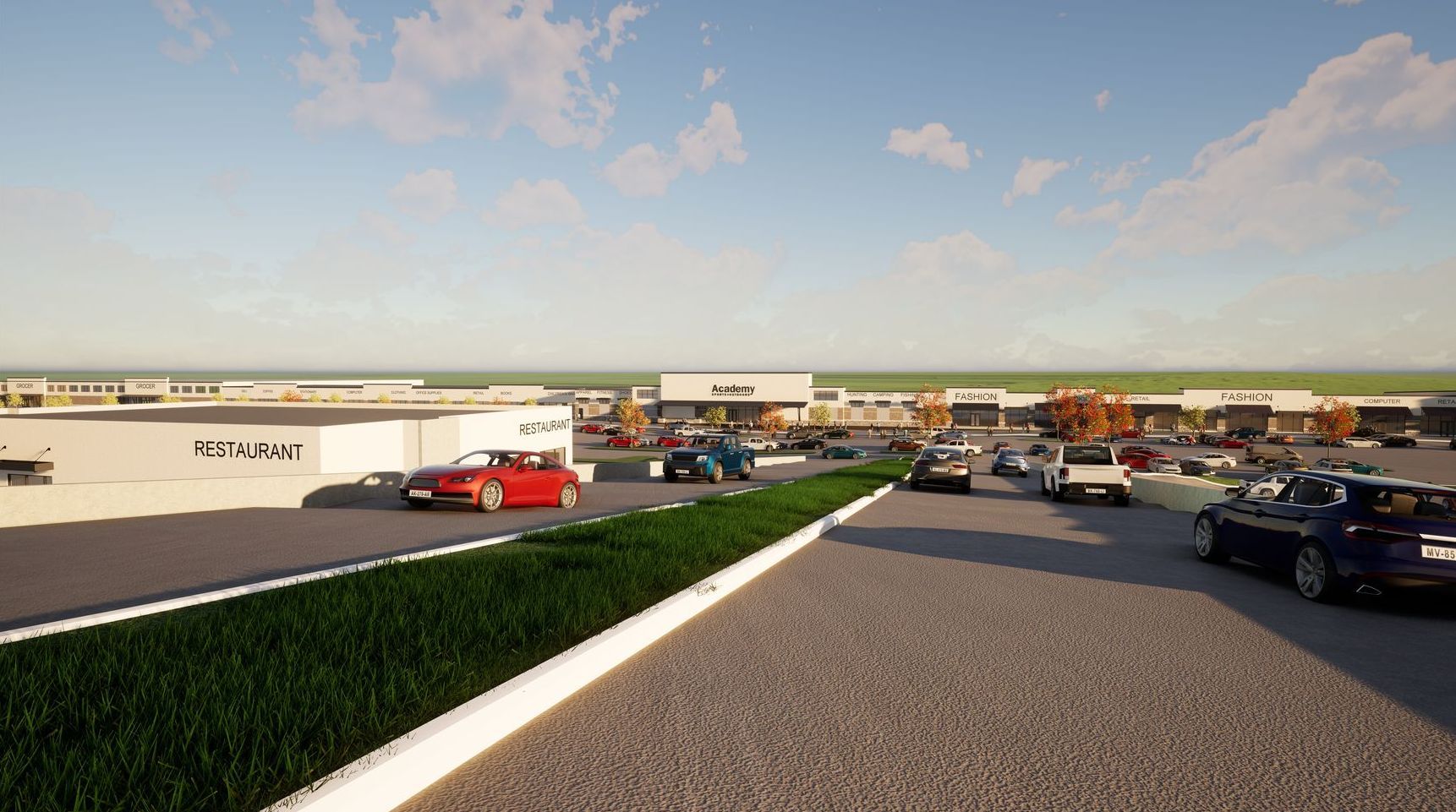 A lot of cars are parked in a parking lot.