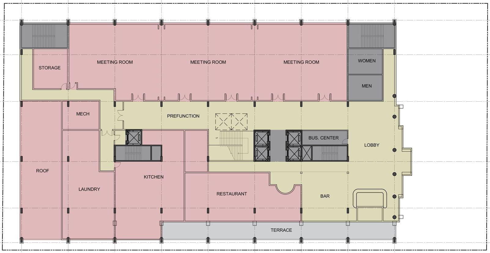 A floor plan of a building with a lot of rooms