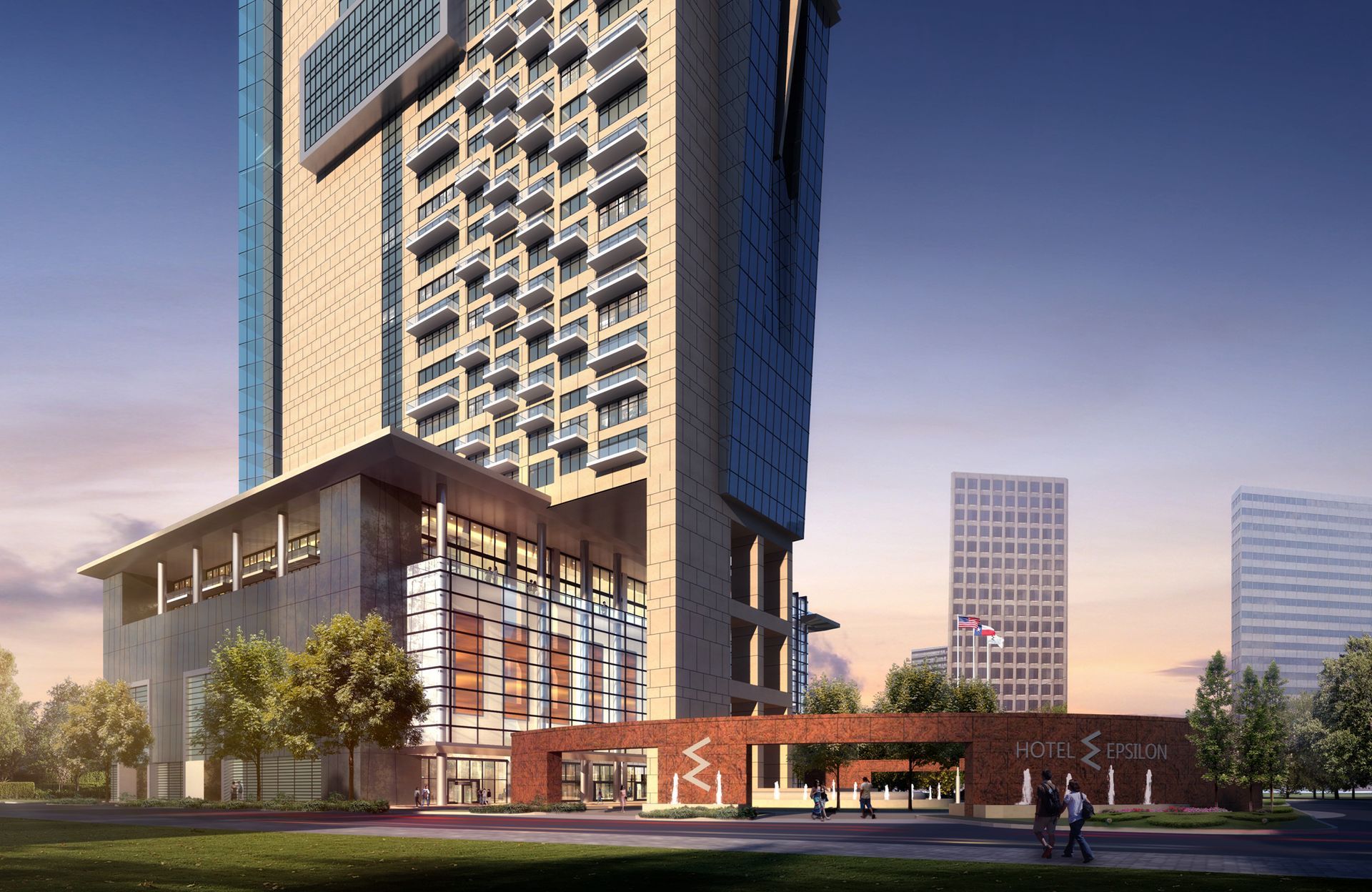 An artist 's impression of a very tall building