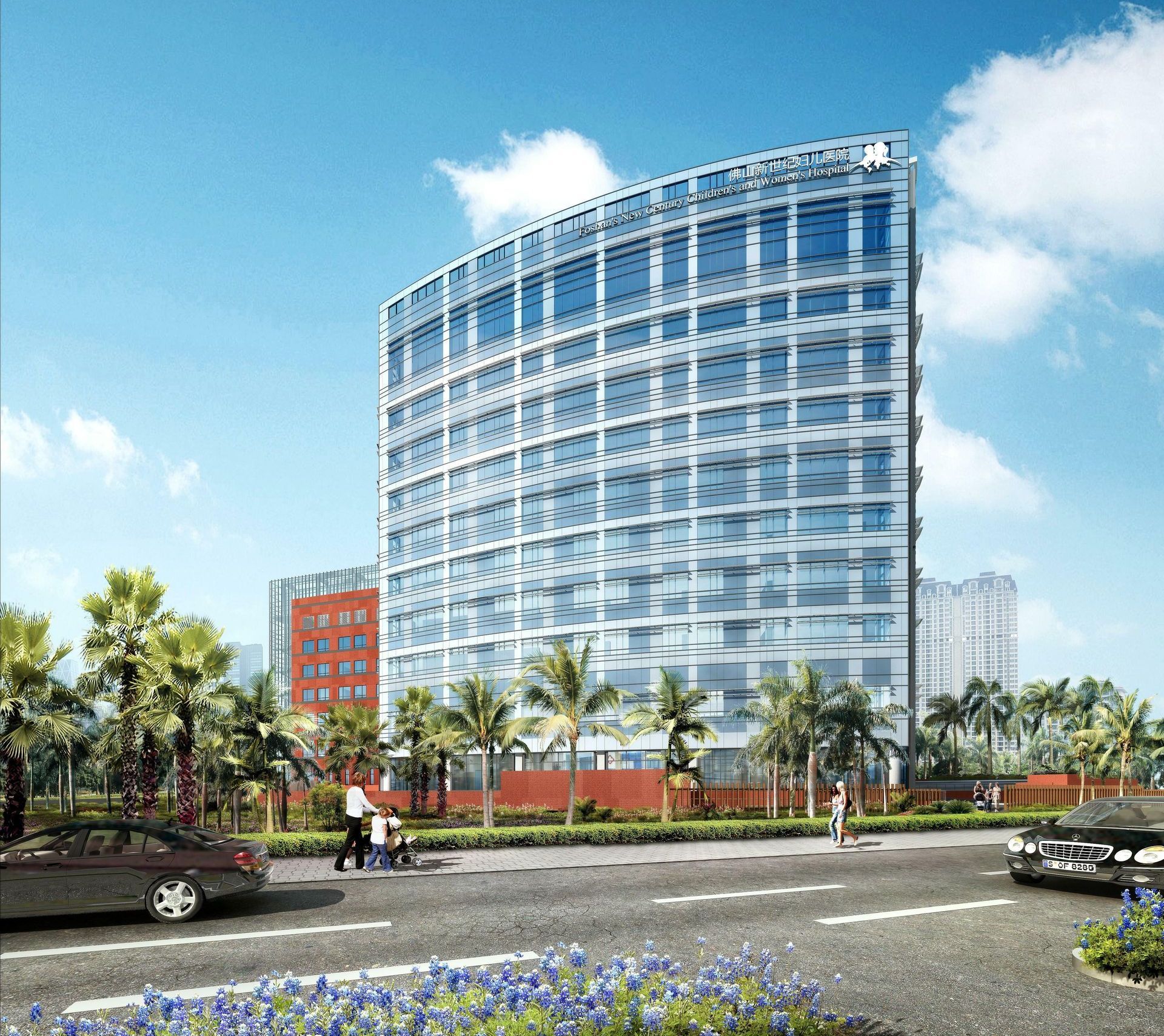 An artist 's impression of a large building with a star on top