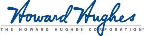The howard hughes corporation logo is blue and white