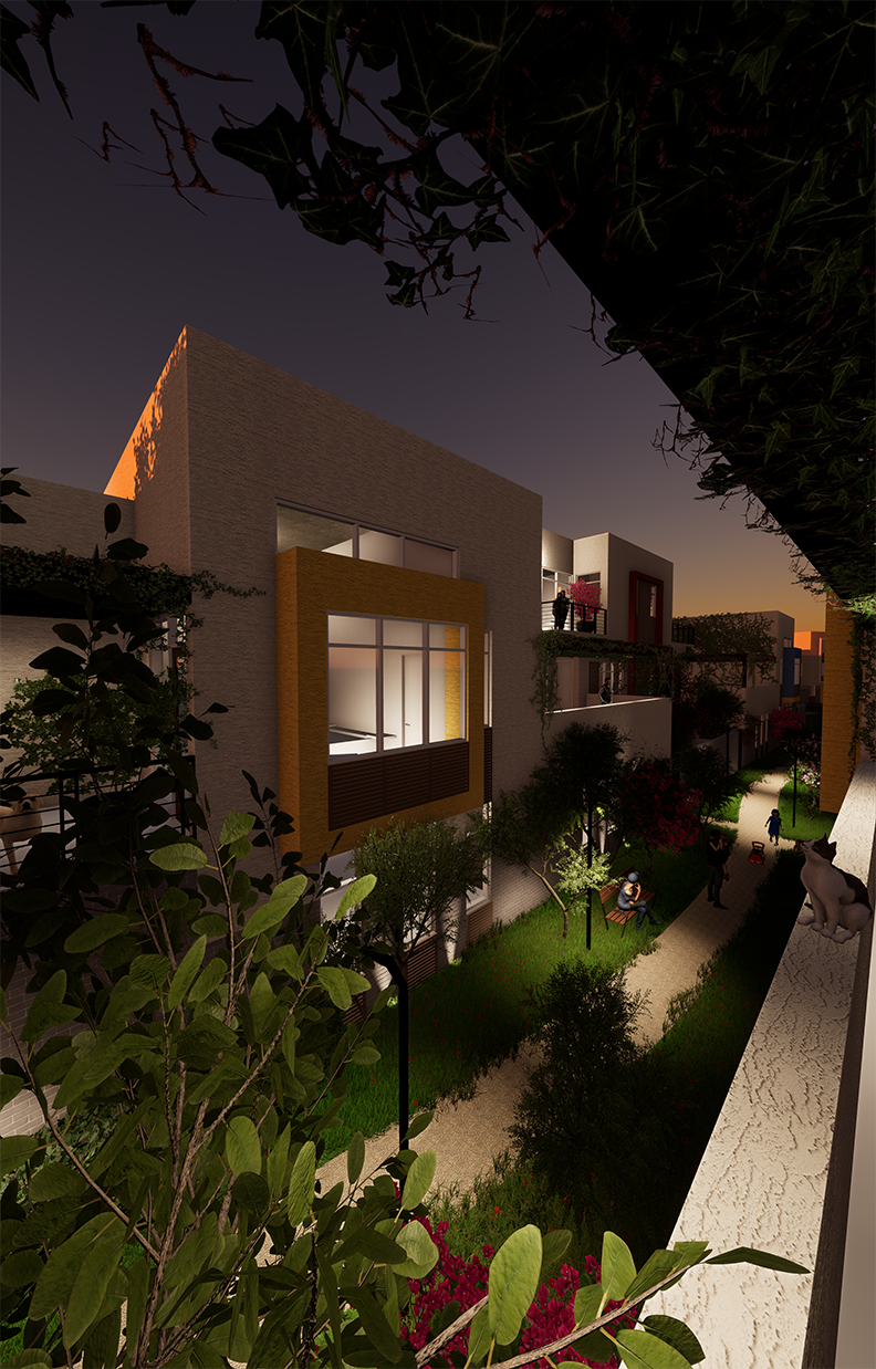 An artist 's impression of a house at night