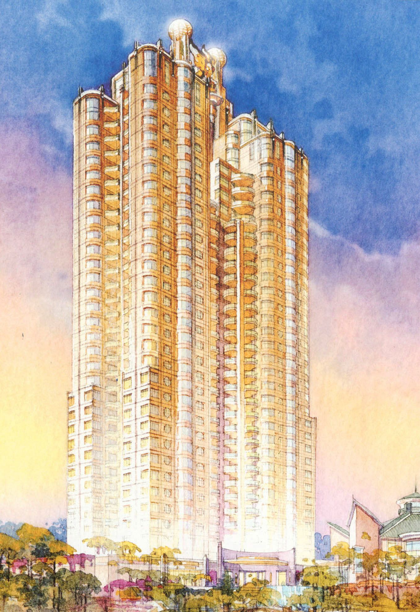 An artist 's impression of a very tall building