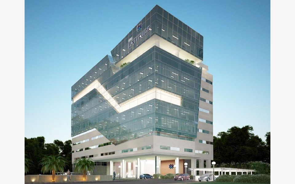 An artist 's impression of a tall building with a lot of windows