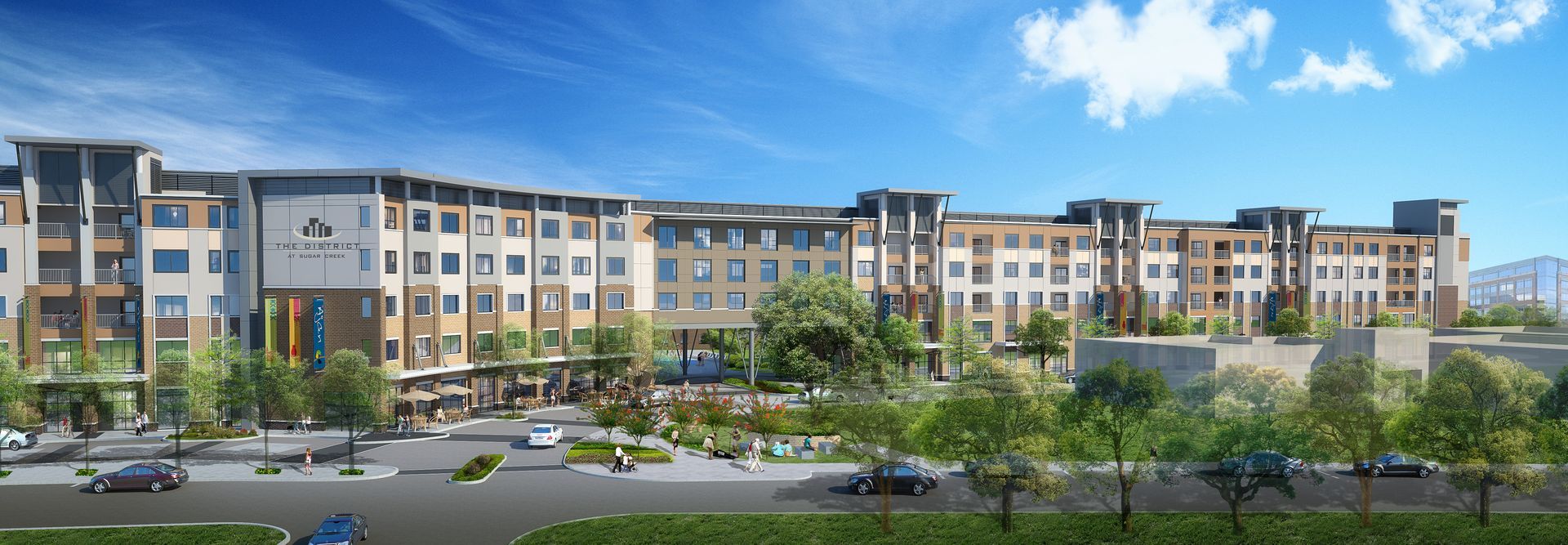 An artist 's impression of a large apartment building