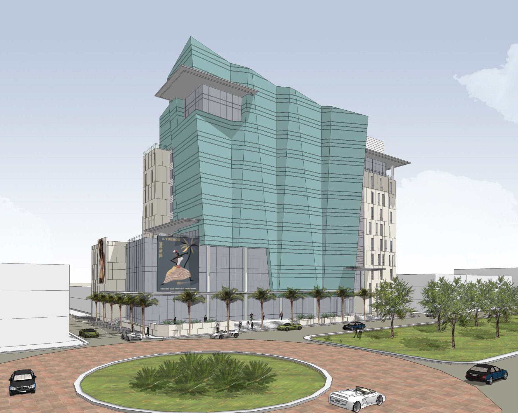 An artist 's impression of a very tall building