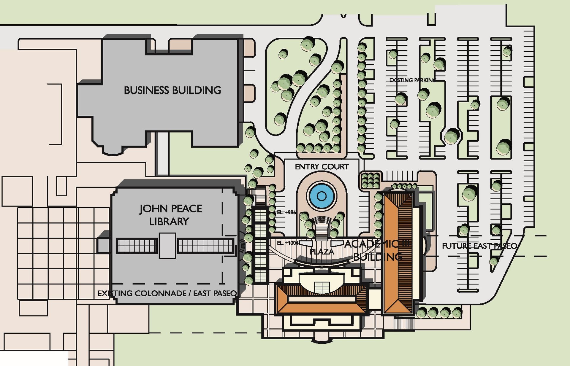 A black and white drawing of a building with the word library on it