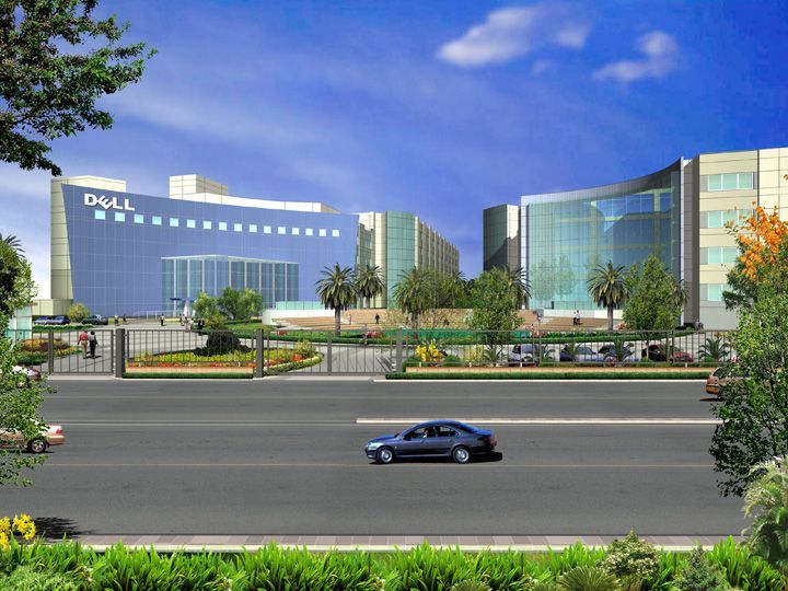 An artist 's impression of a dell building