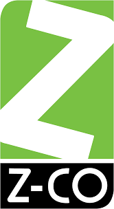 A green and white logo with the letter z on it.