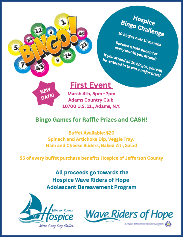 Bingo | Jefferson Hospice Bingo | Jefferson Hospice