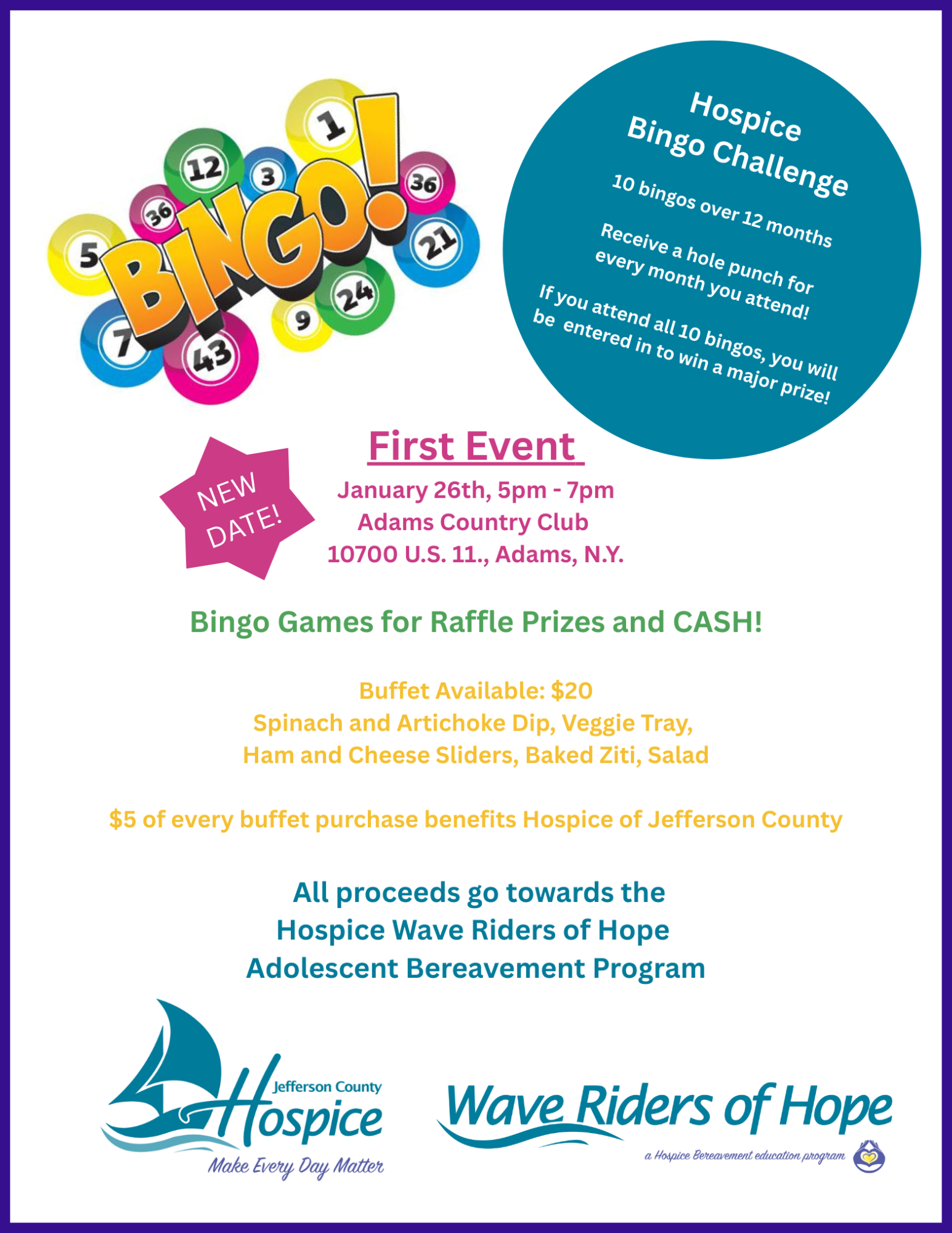 Bingo | Jefferson Hospice Bingo | Jefferson Hospice