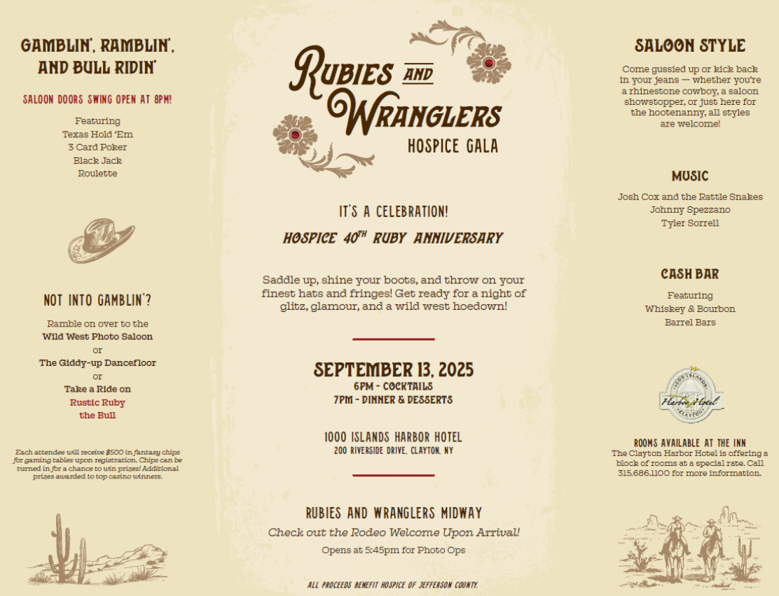 Rubies & Wranglers Invite | Jefferson Hospice Rubies & Wranglers Invite | Jefferson Hospice