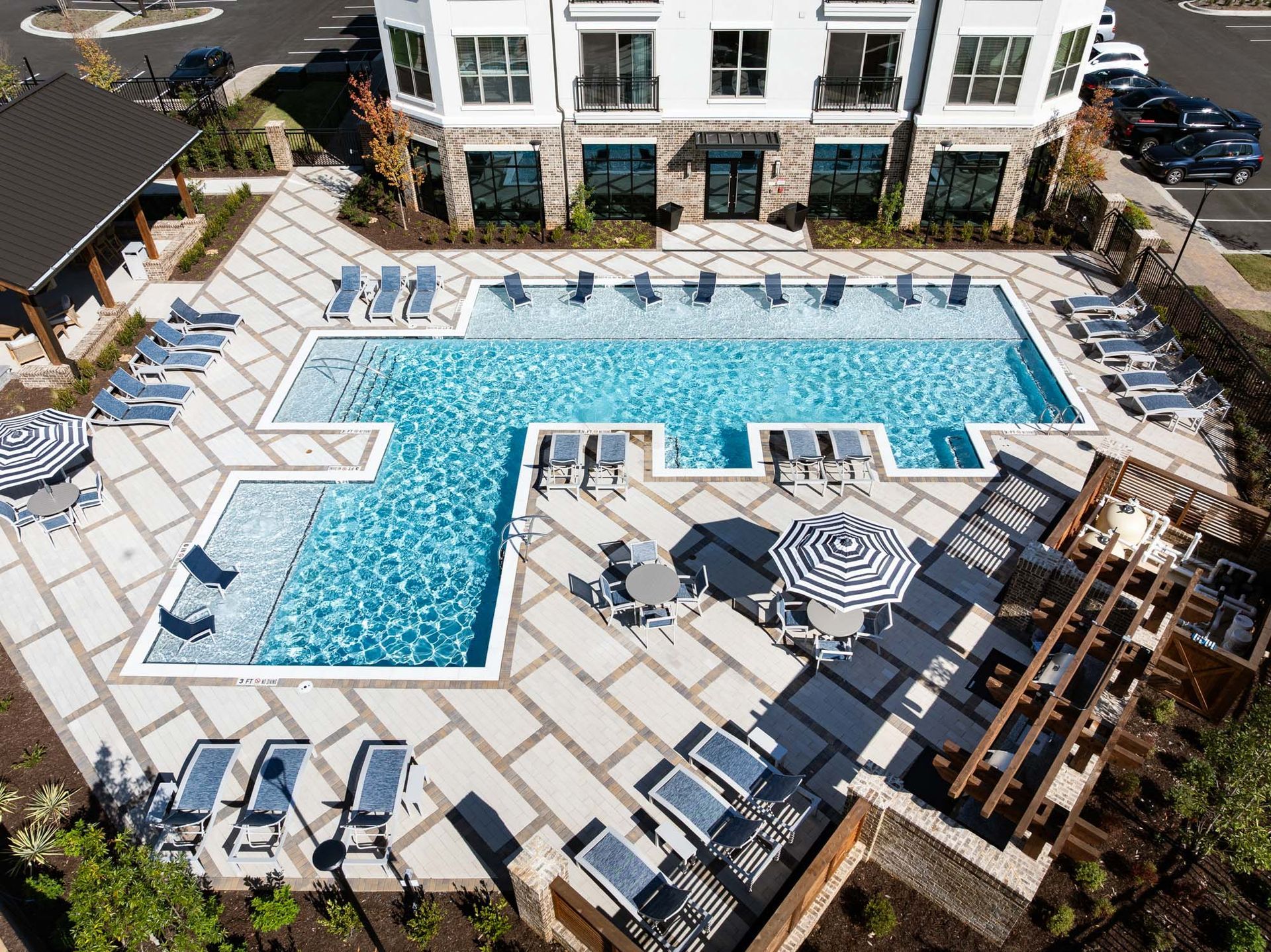 An aerial view of a city with a lot of buildings and trees