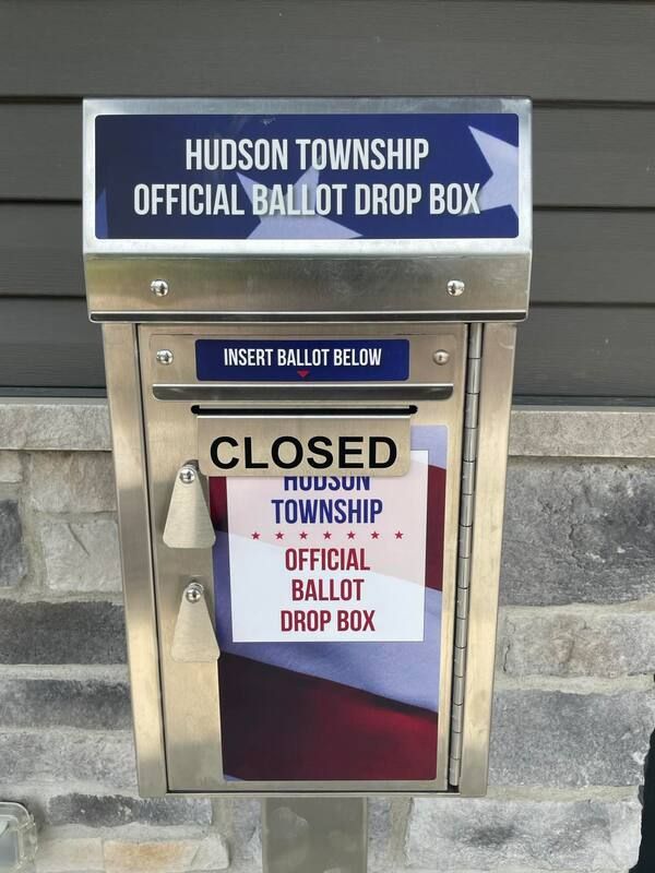 Hudson Township's Ballot Drop Box