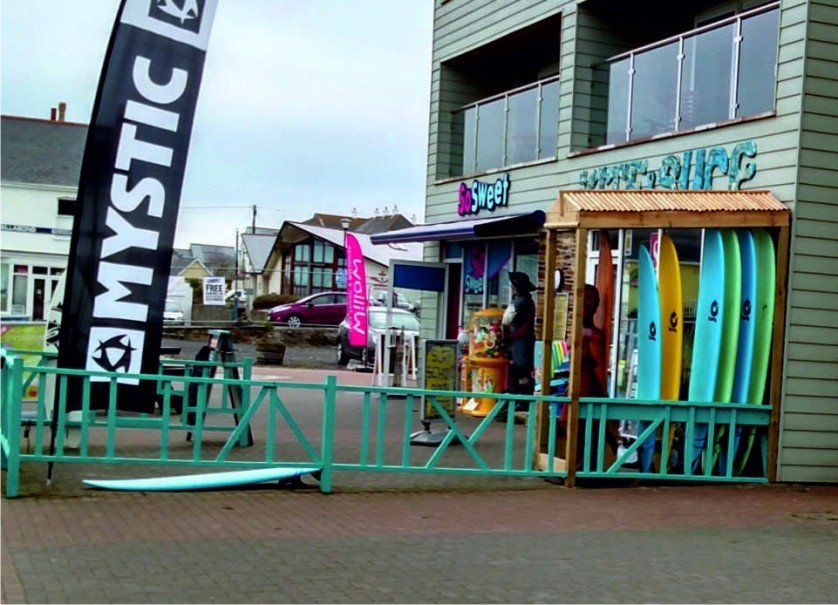 Surf hire from the surf and kite shop in the middle of the village