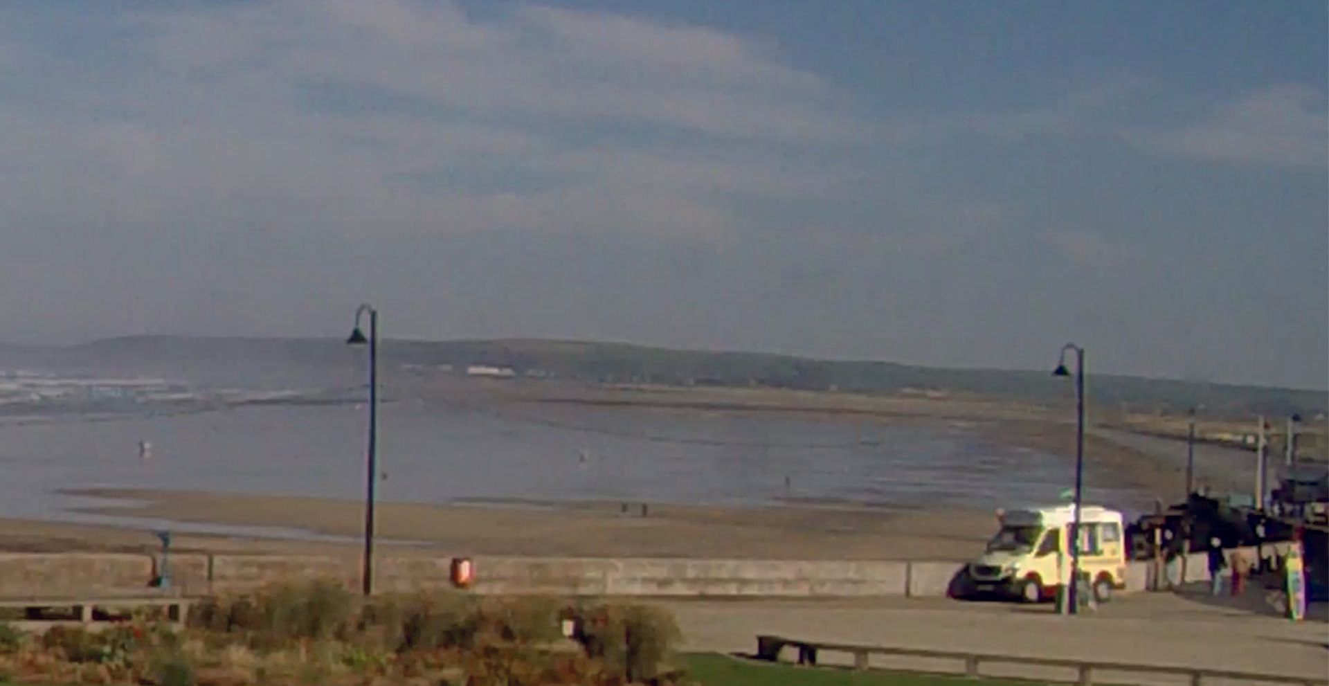 Image from the shop webcam of the beach