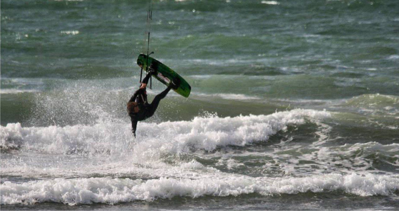 Kitesurfing at Westward Ho! is exciting and with two miles of beach, perfect.