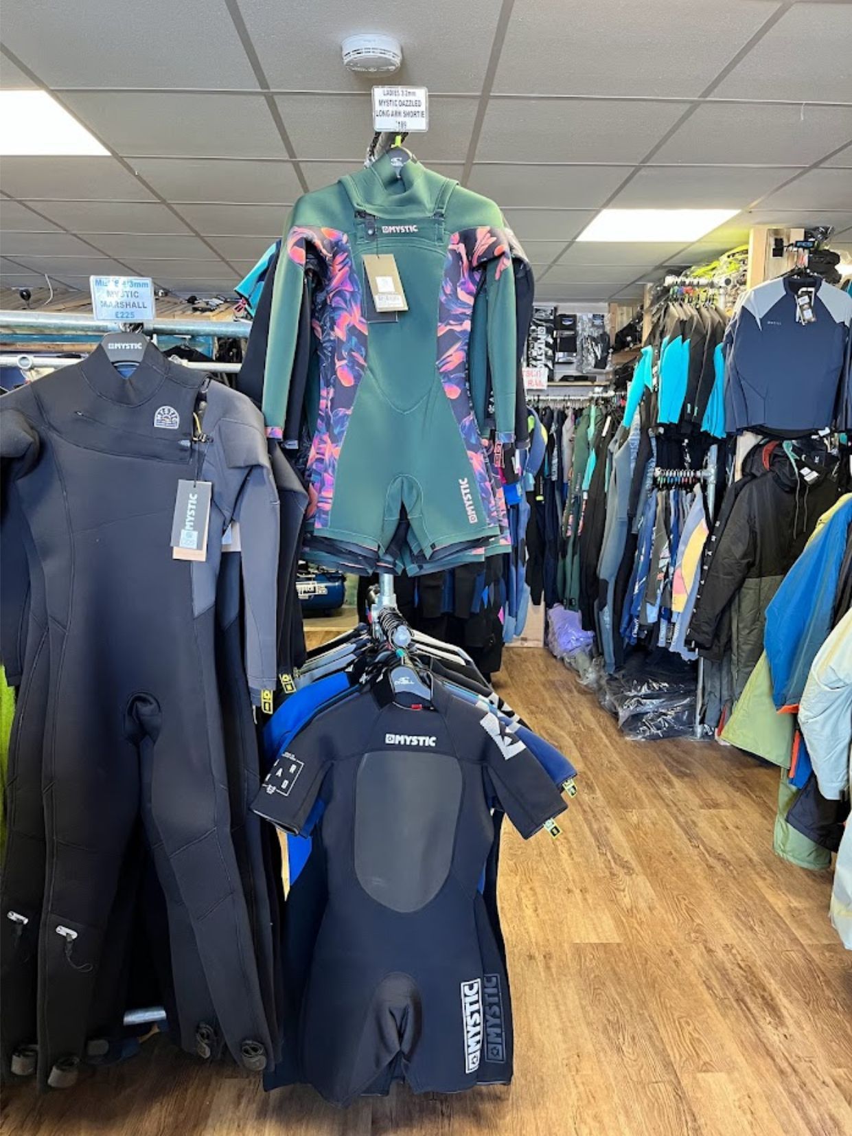 Wetsuits for SUP from O'Neill and Mystic in the shop