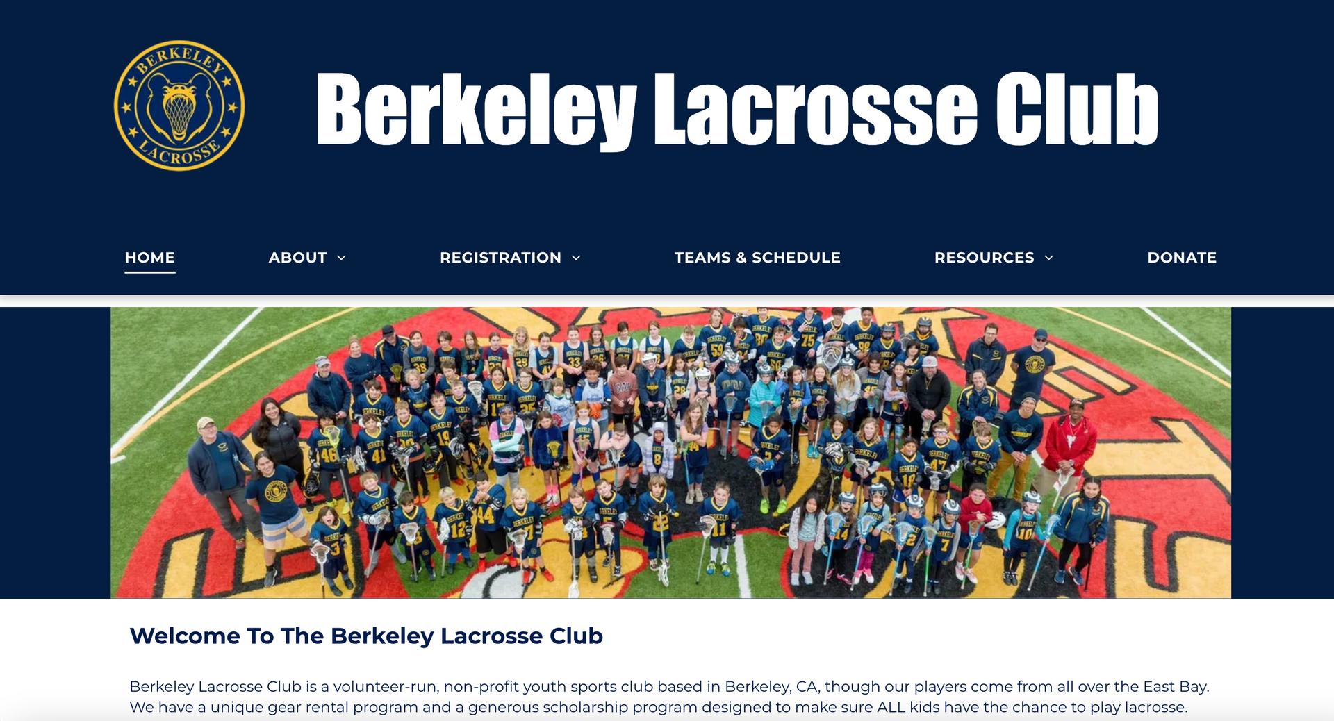 Berkeley Lacrosse Club website
