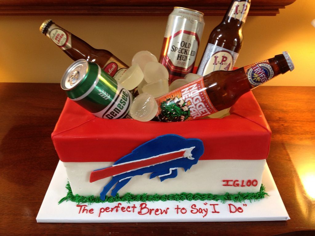 a cake that says the perfect brew to say i do