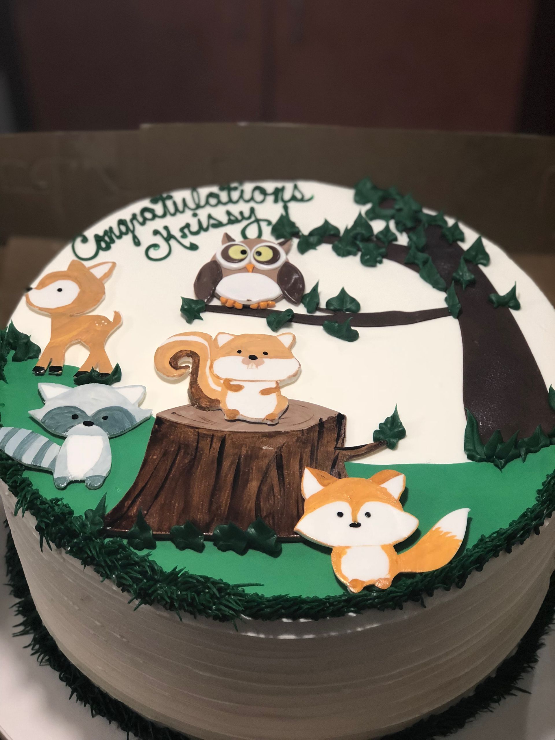 a cake that says congratulations hailey on it