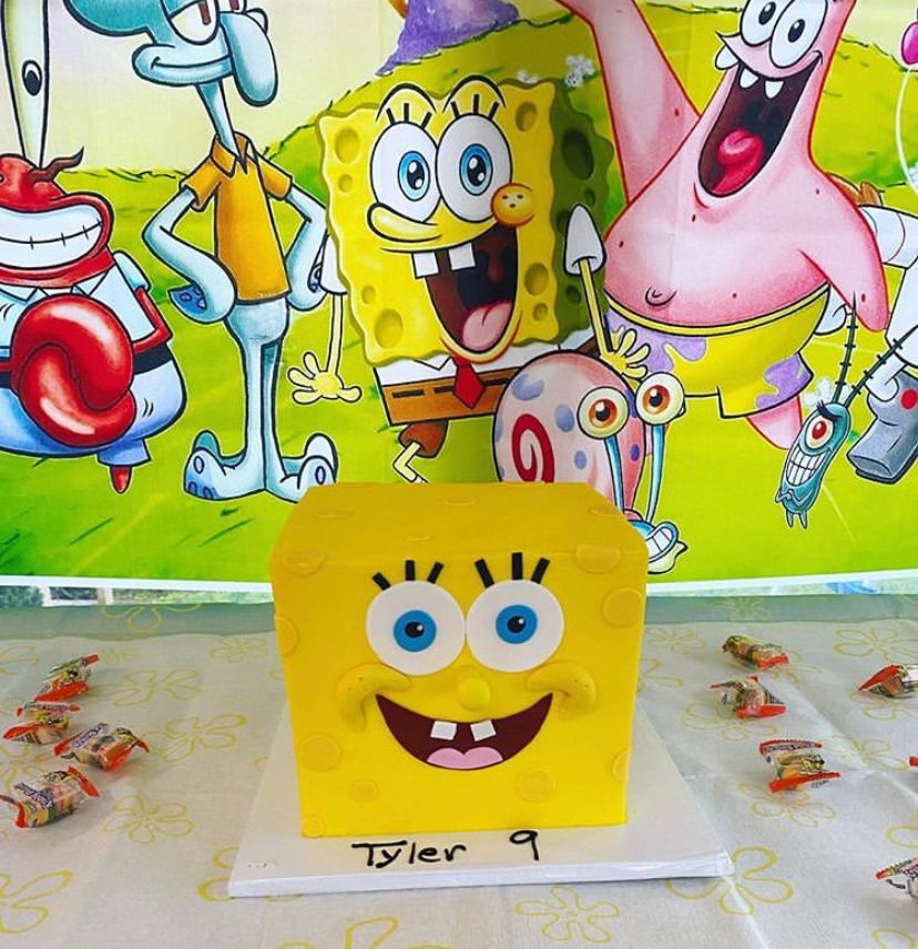 a spongebob squarepants cake for tyler 9