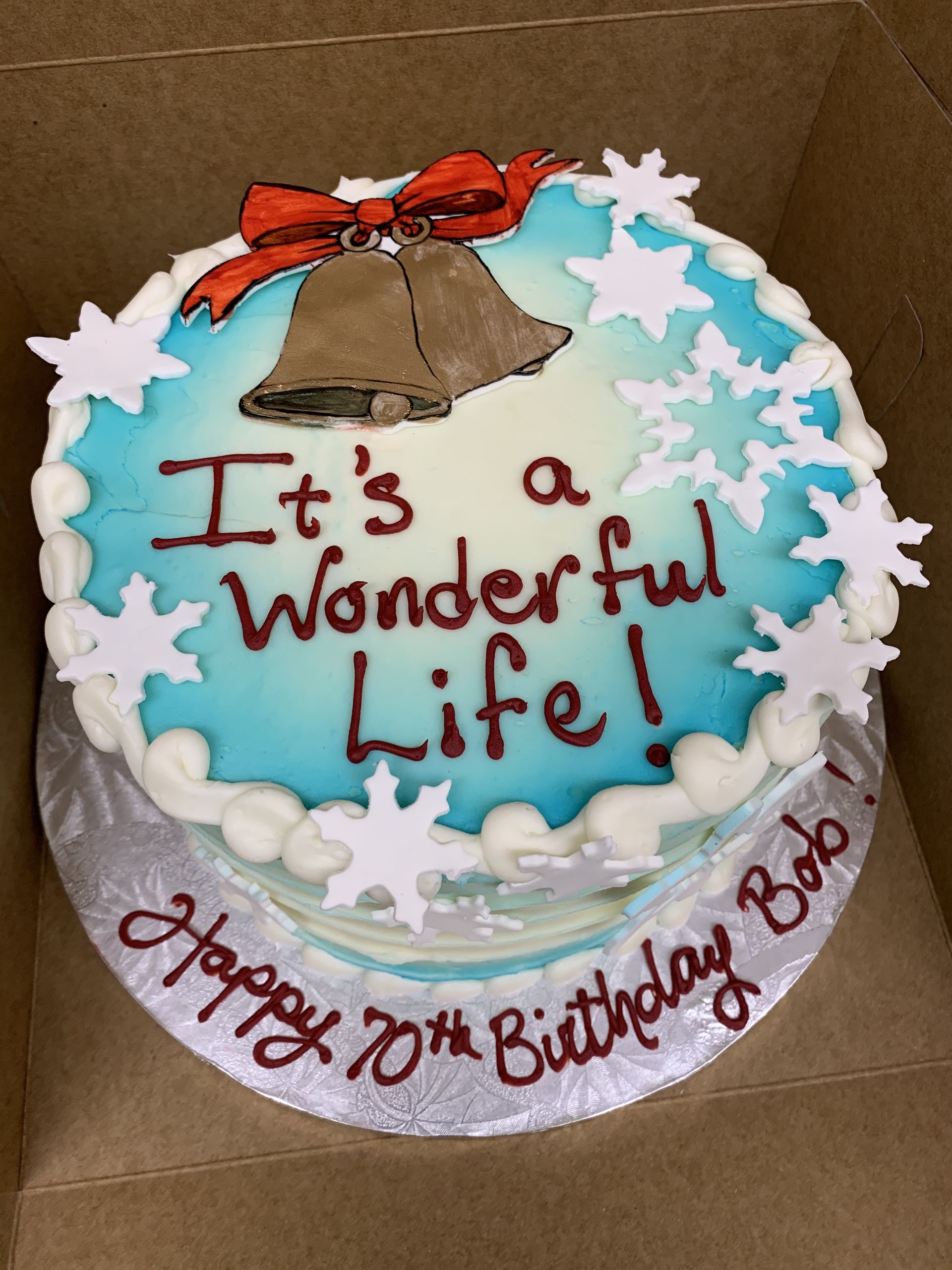a birthday cake that says it 's a wonderful life