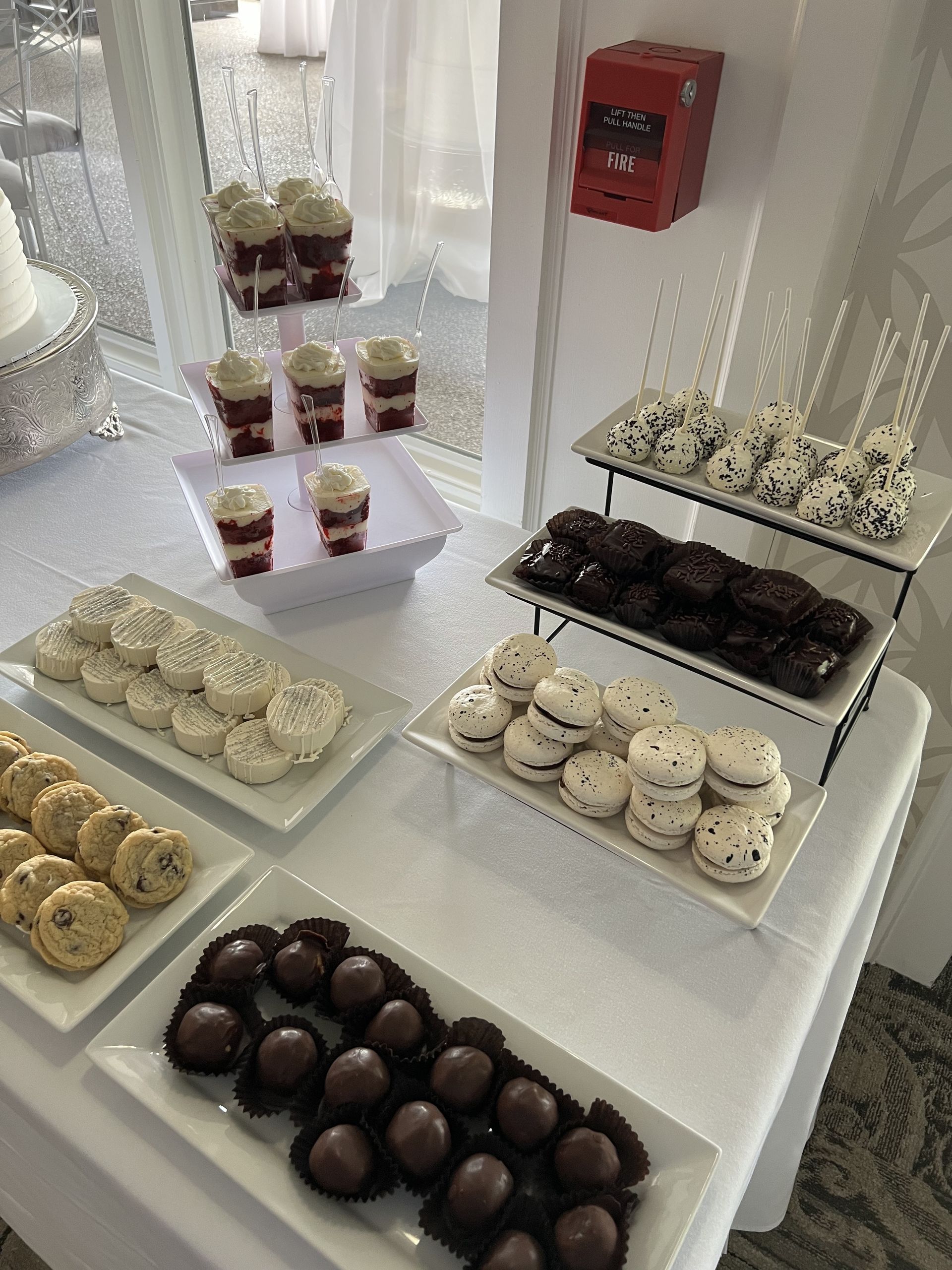 there are many different types of desserts on the table .