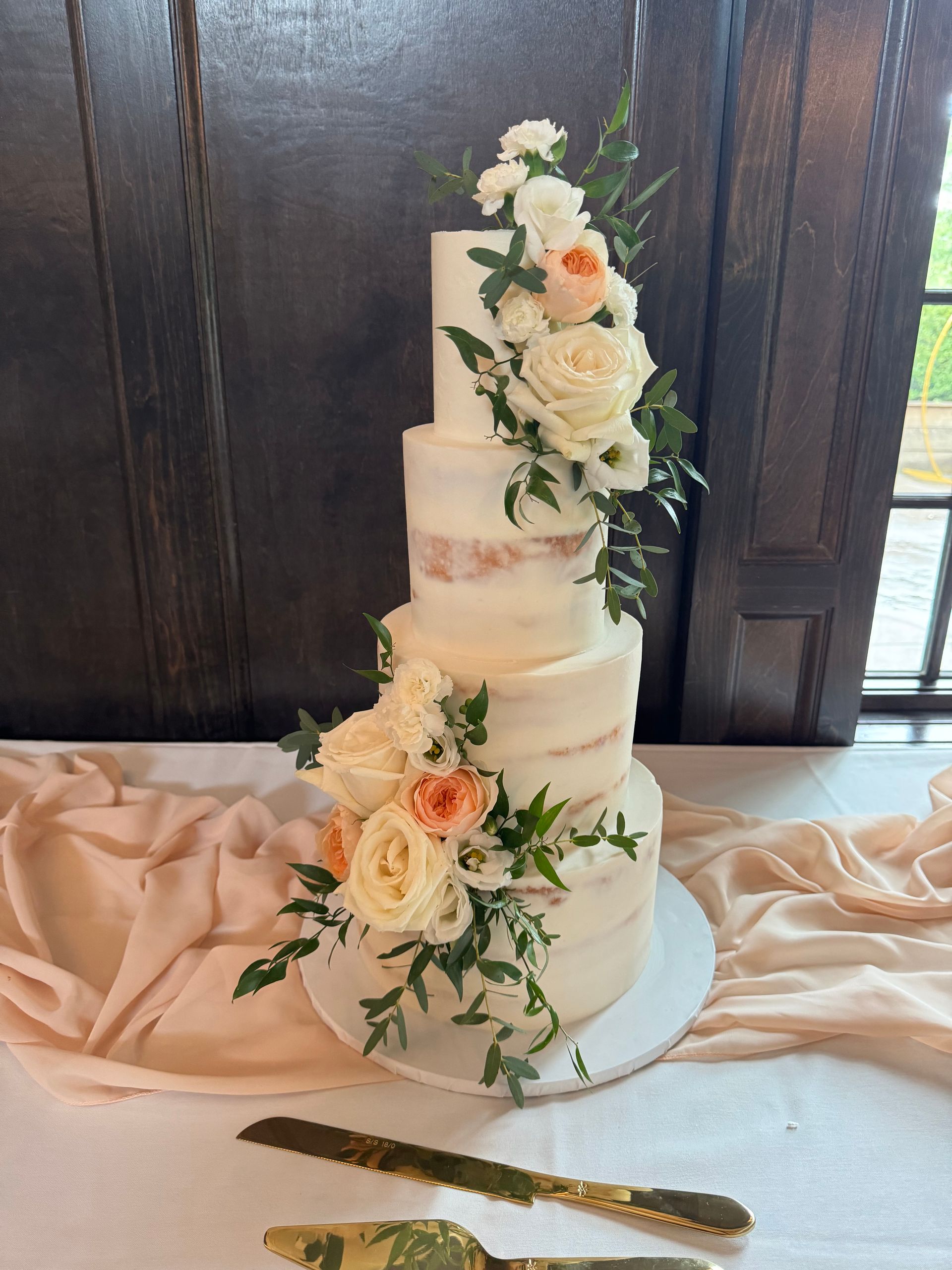 Semi-Covered 4-tier cake