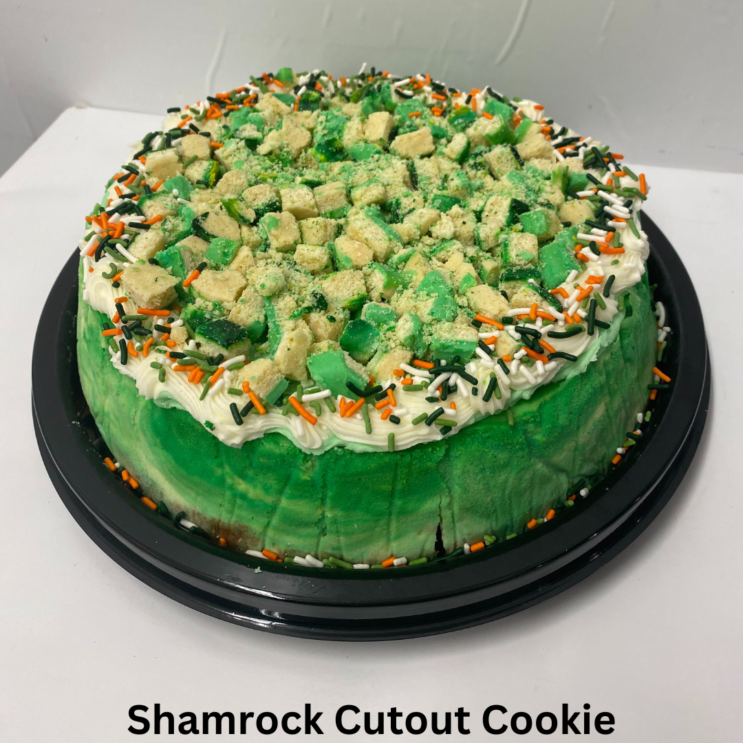 Shamrock Cutout Cookie Cheesecake