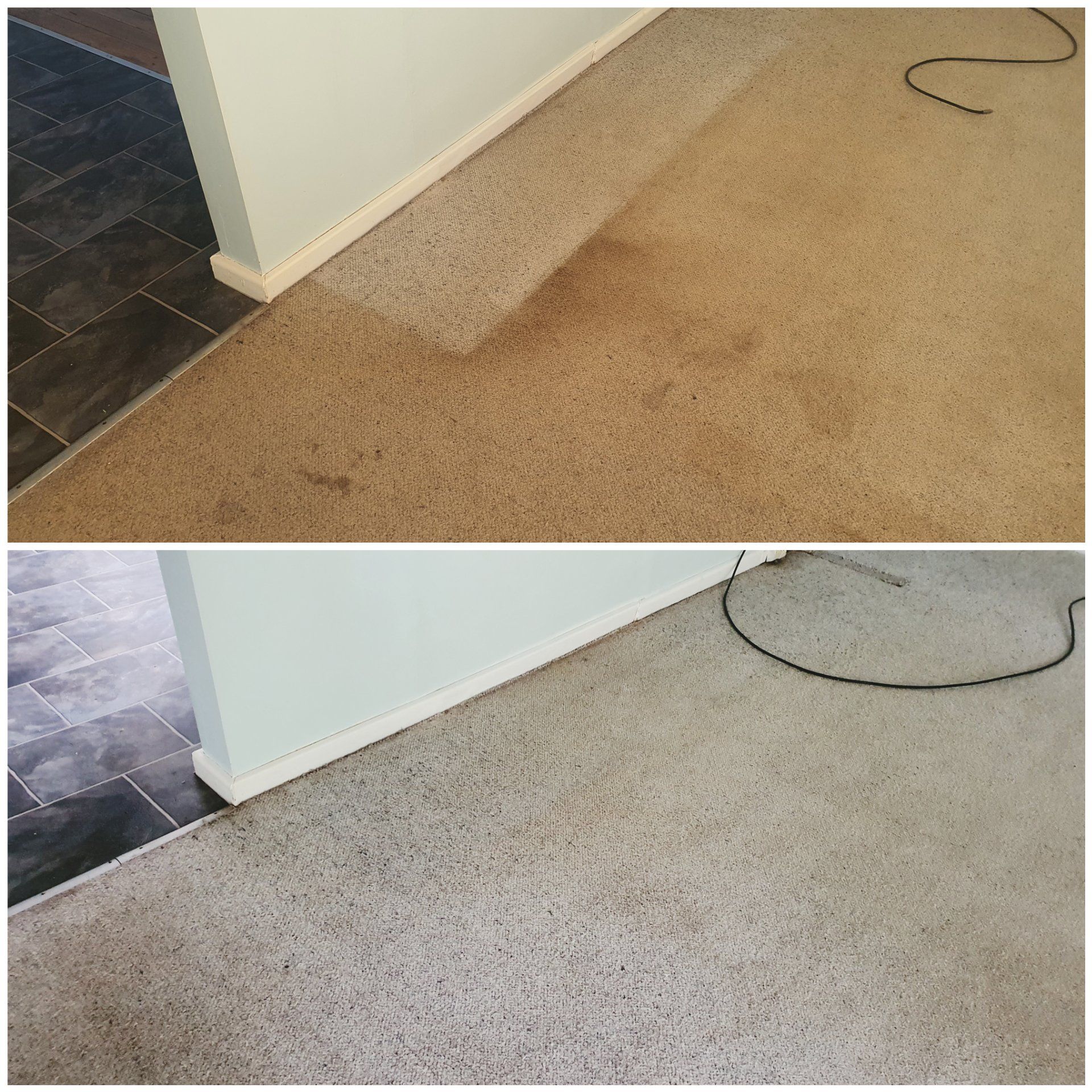Carpet Before And After Cleaning — Carpet Cleaning in Maitland, NSW
