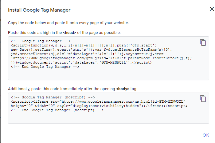 google analytics set uo