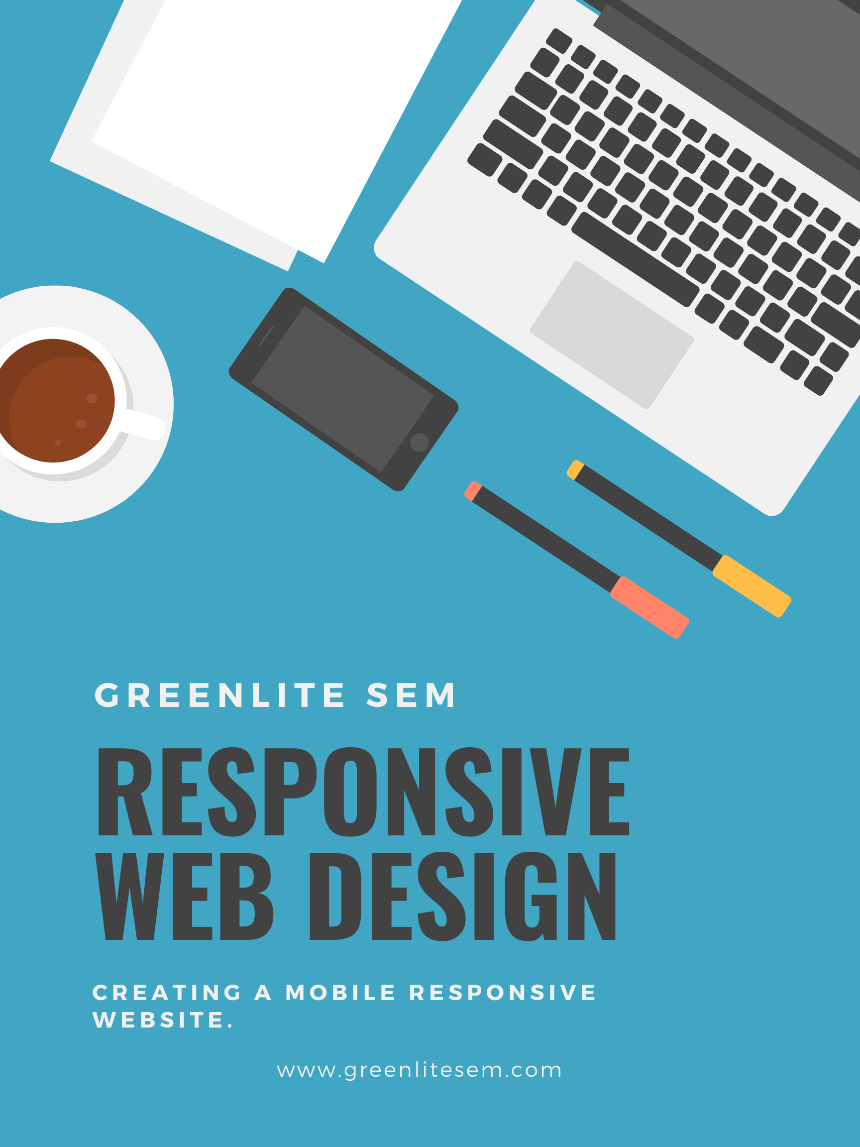 A book cover for responsive web design by greenlite sem