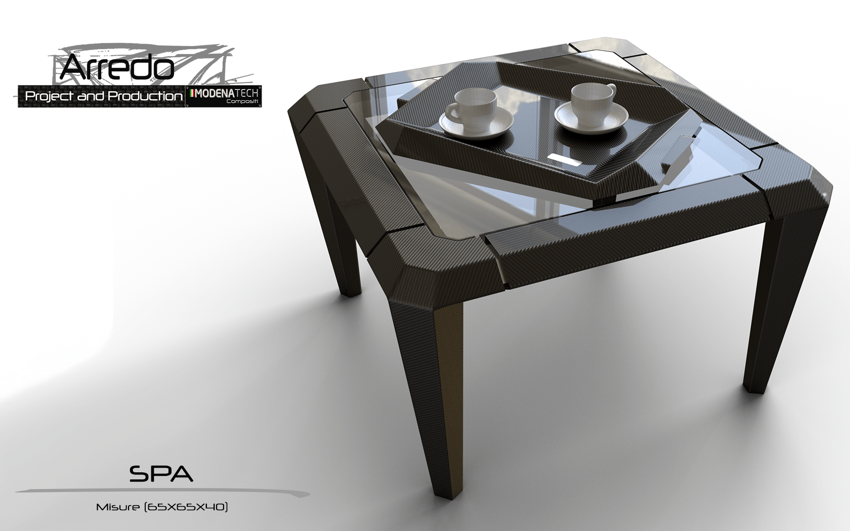 Tavolino SPA coffee table Carbon ModenaTech