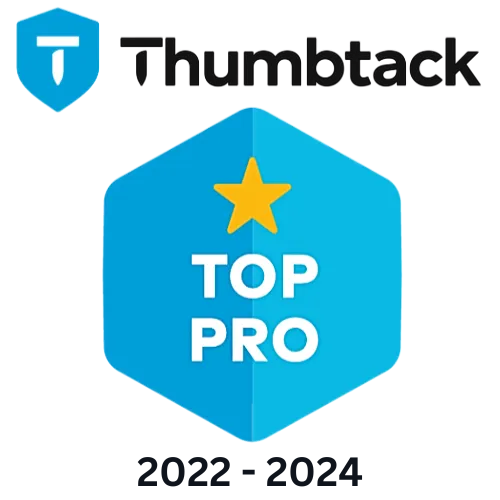 A blue hexagon with a yellow star and the words `` top pro '' written on it.