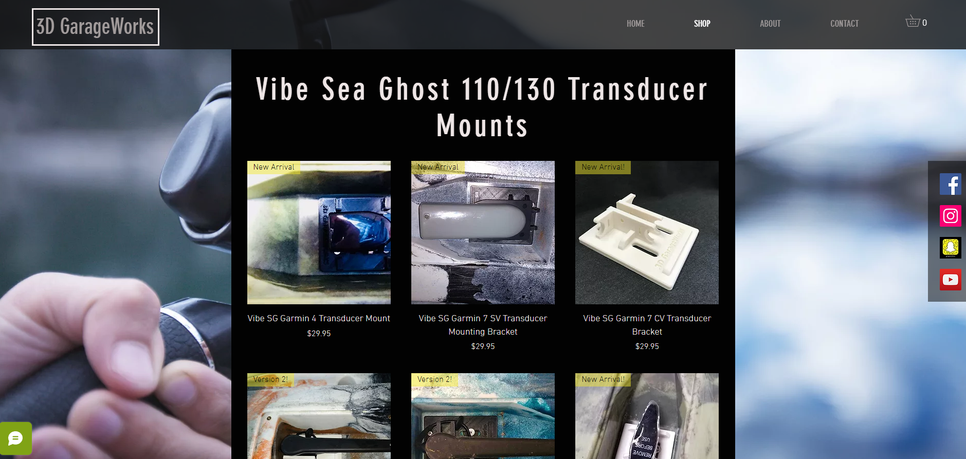 A vibe sea ghost 110/150 transducer mounts website