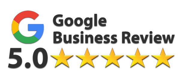 A google business review logo with five stars